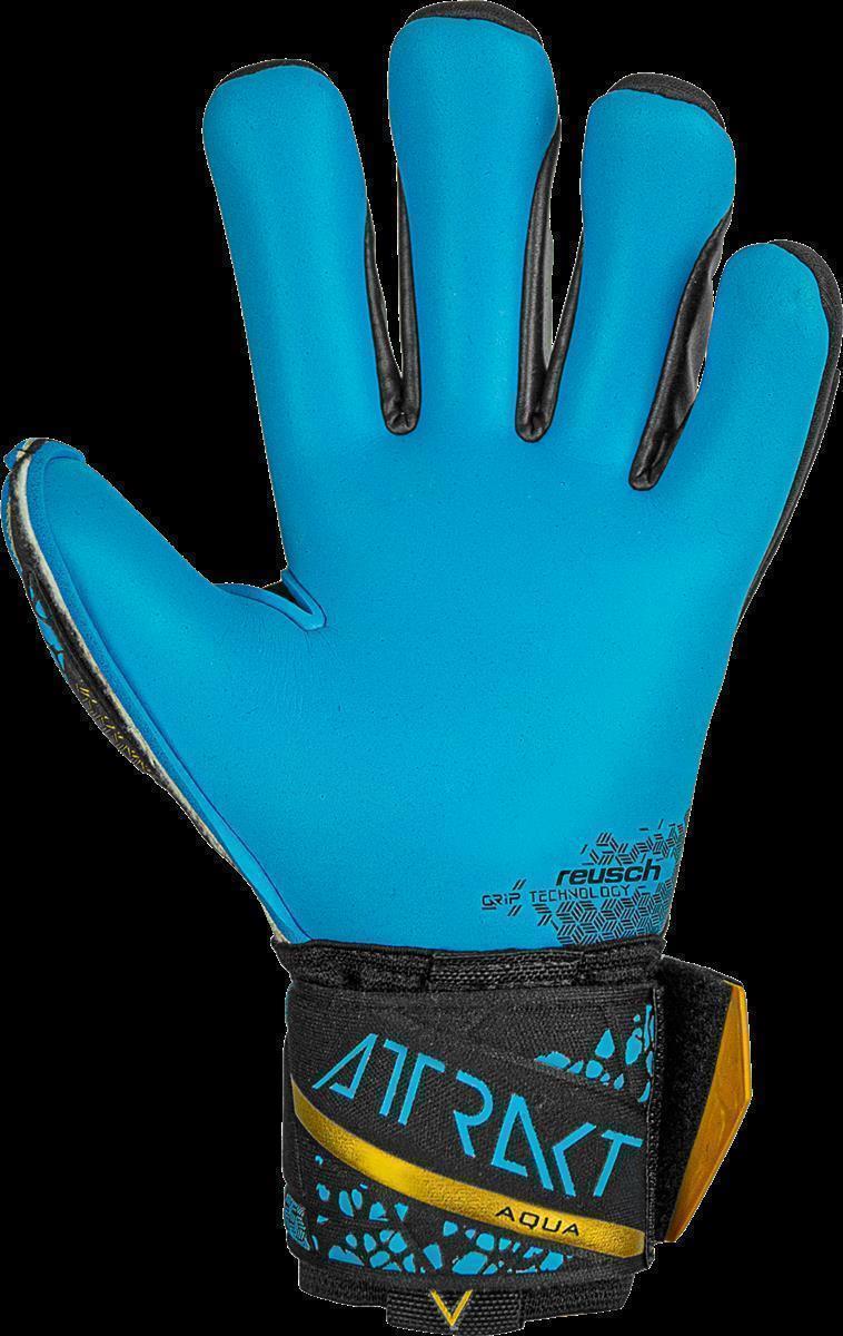 REUSCH ATTRAKT AQUA FINGER SUPPORT BLACK/GOLD/AQUA