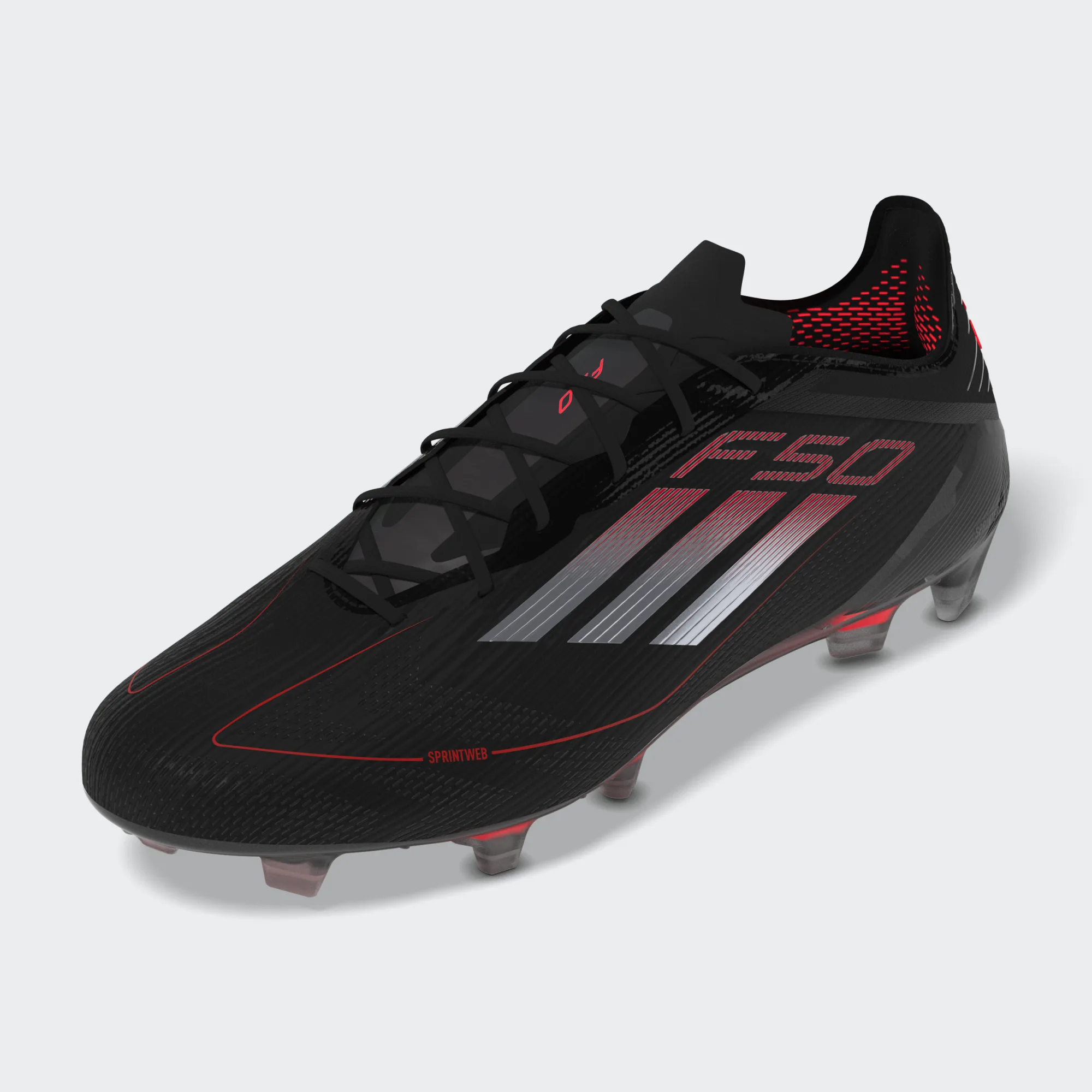 ADIDAS F50 ELITE FG CORE BLACK/IRON METALLIC/LUCID RED