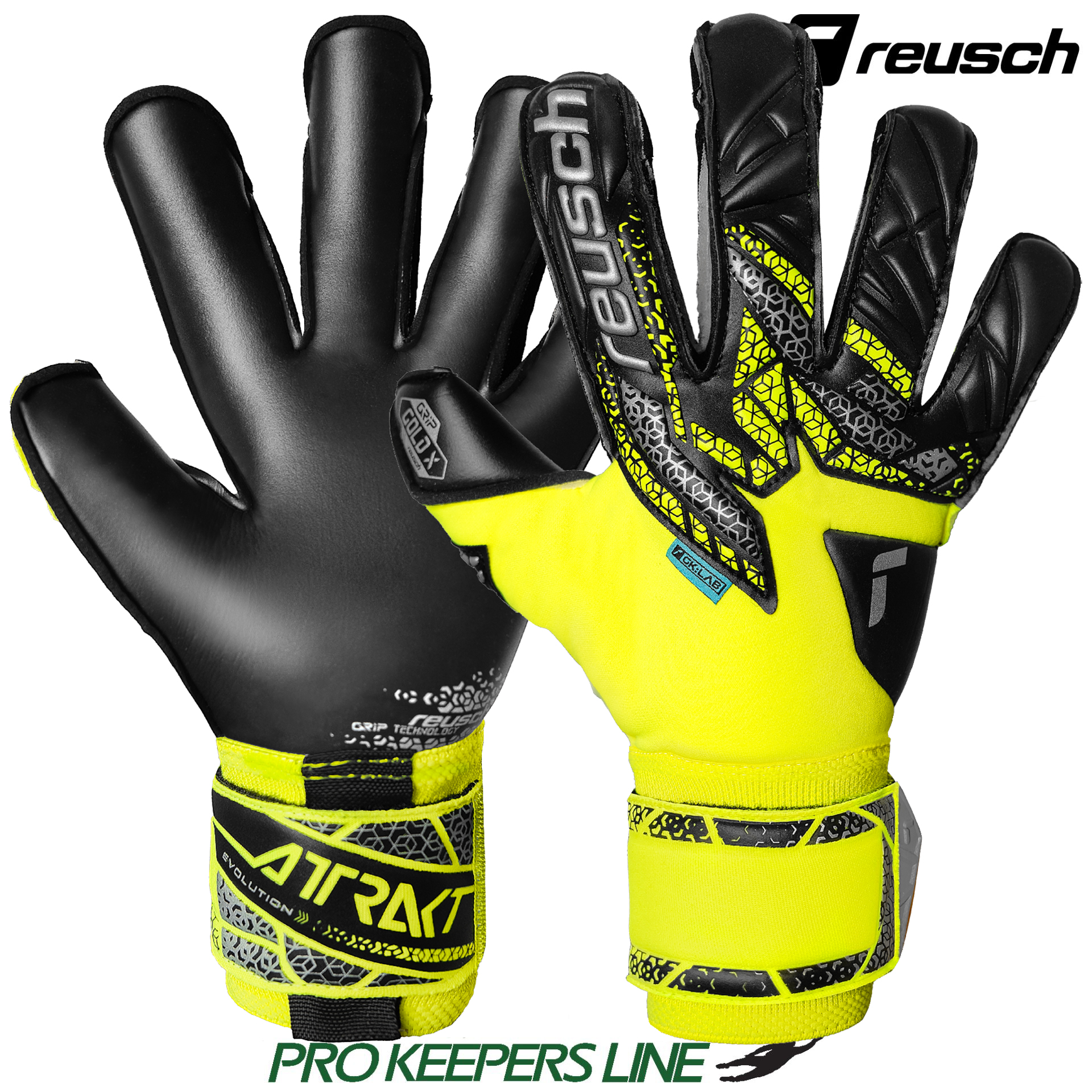 REUSCH ATTRAKT GOLD X EVOLUTION SAFE YELLOW/SILVER/BLACK