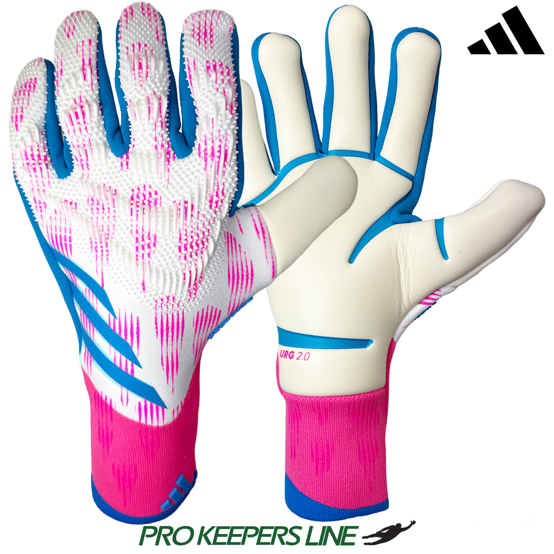 ADIDAS PREDATOR GL PRO WHITE/SOLAR BLUE/SOLAR PINK