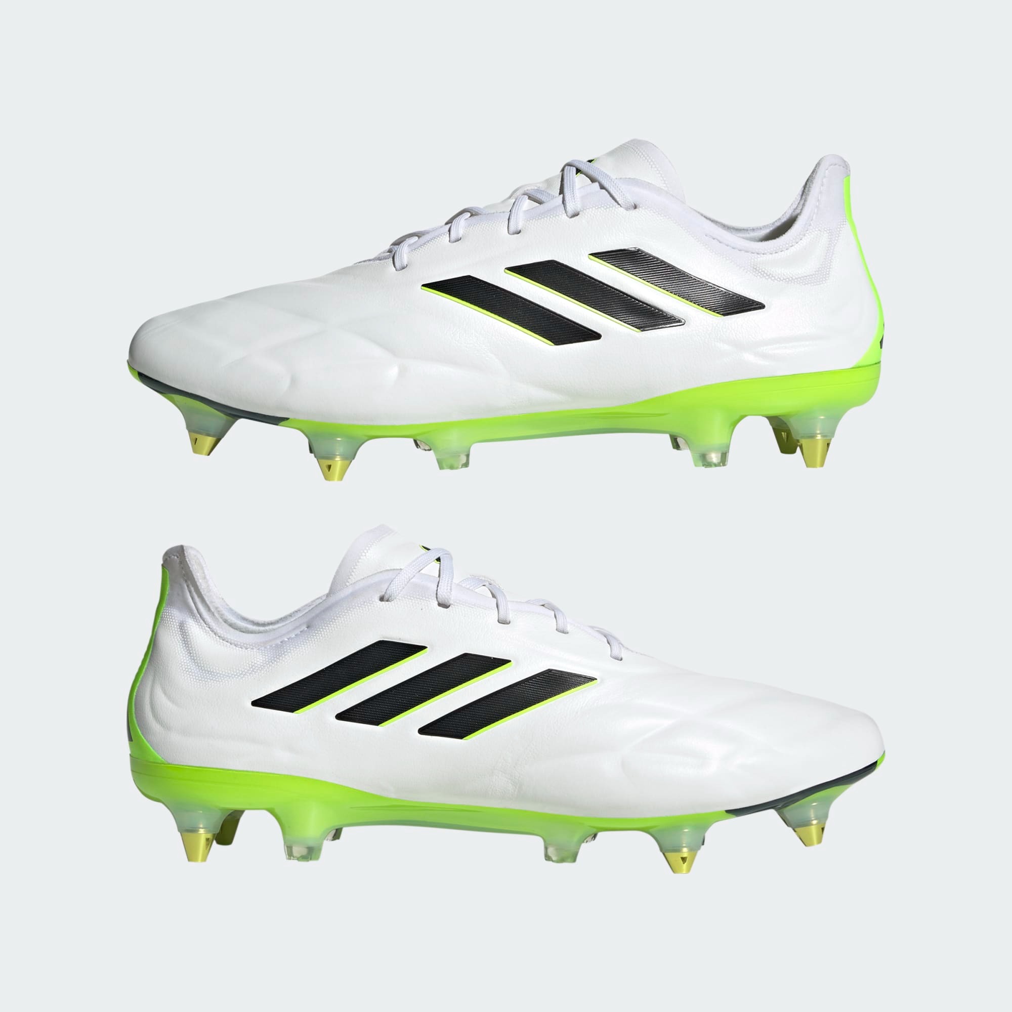 ADIDAS COPA PURE.1 SG FOOTWEAR WHITE CORE BLACK LUCID LEMON UK 12 US 12.5 EU 47 1 3 HQ8975 UK 12 US 12.5 EU 47 1 3