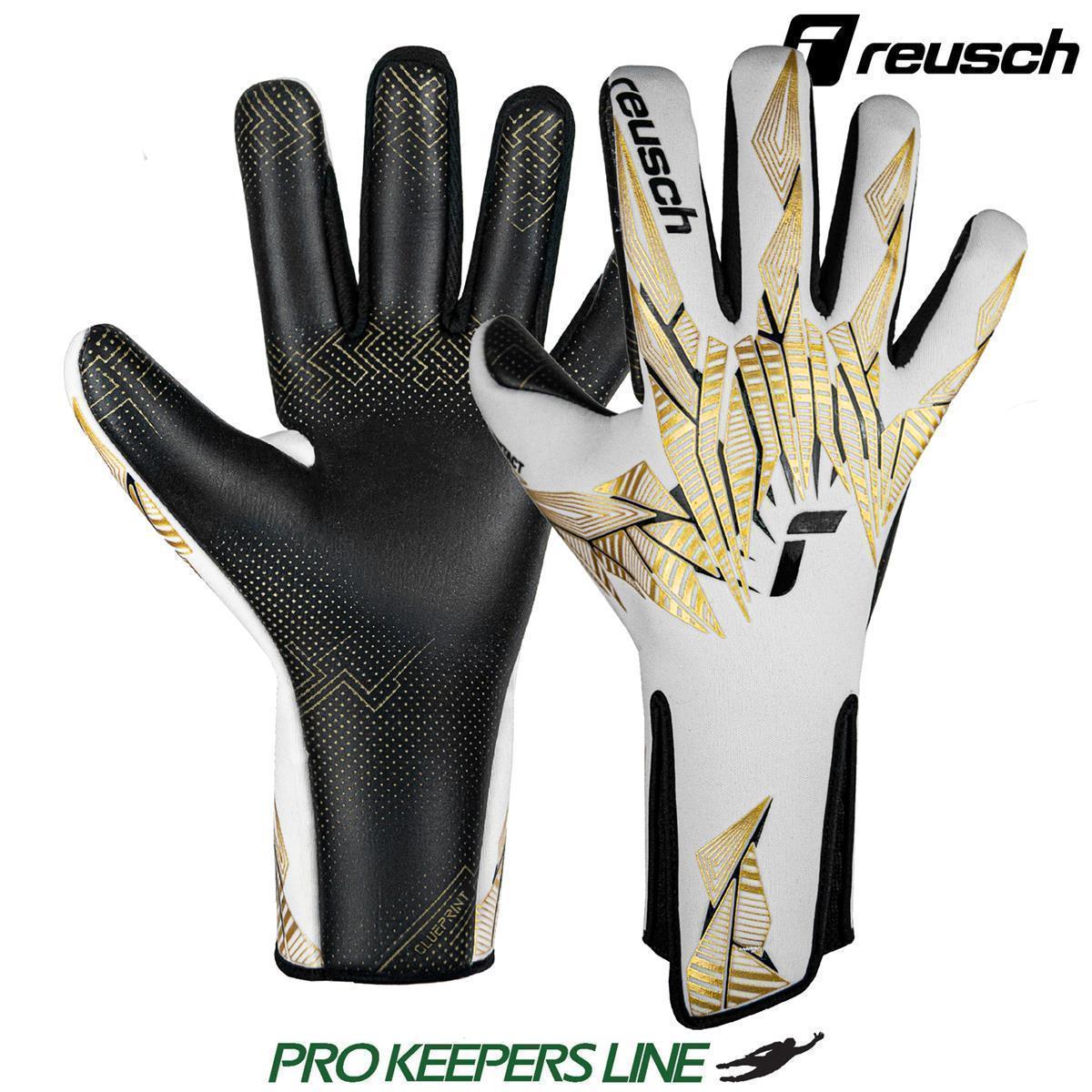 REUSCH PURE CONTACT GOLD X GLUEPRINT STRAPLESS WHITE/GOLD/BLACK