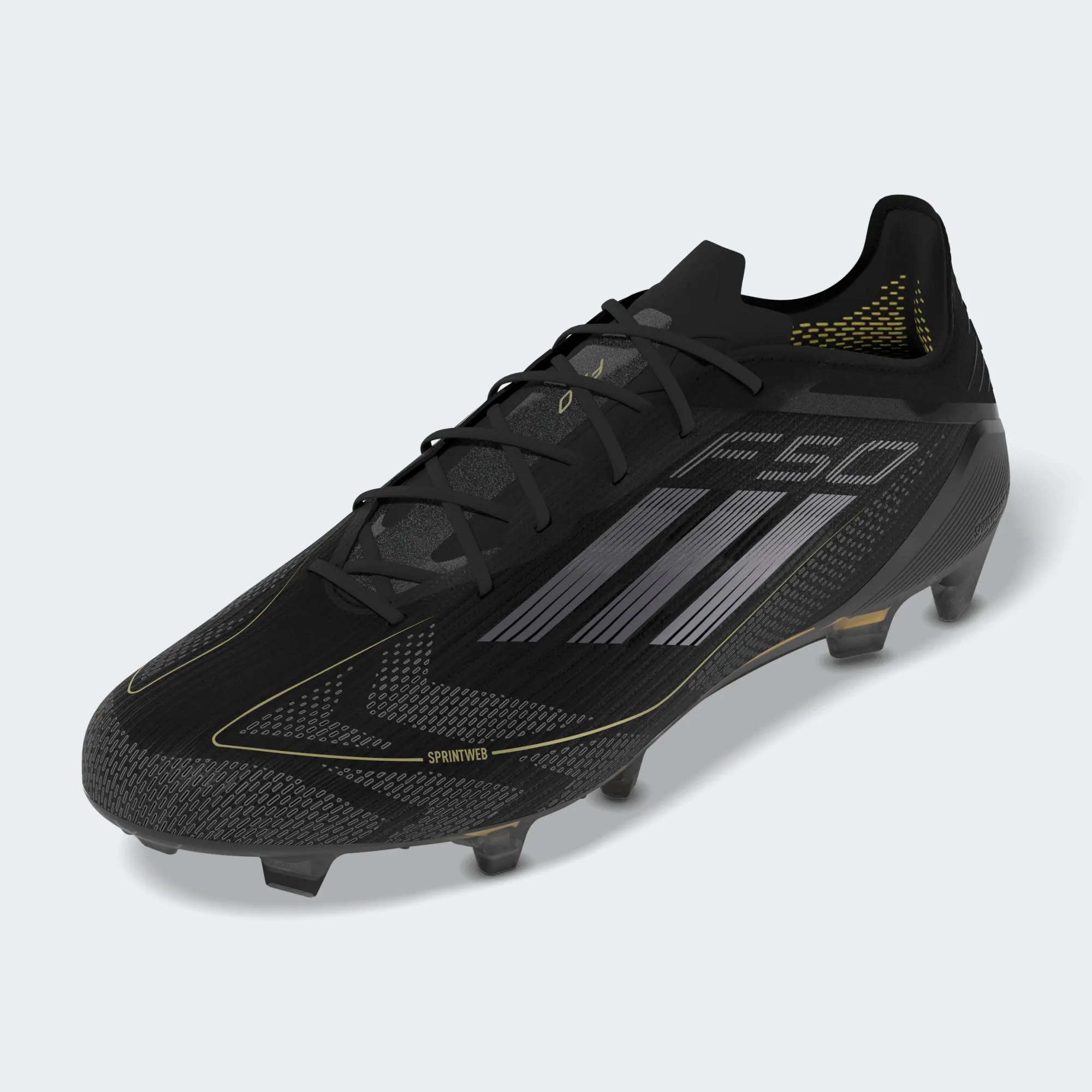 ADIDAS F50 ELITE FG CORE BLACK/IRON METALLIC/GOLD METALLIC