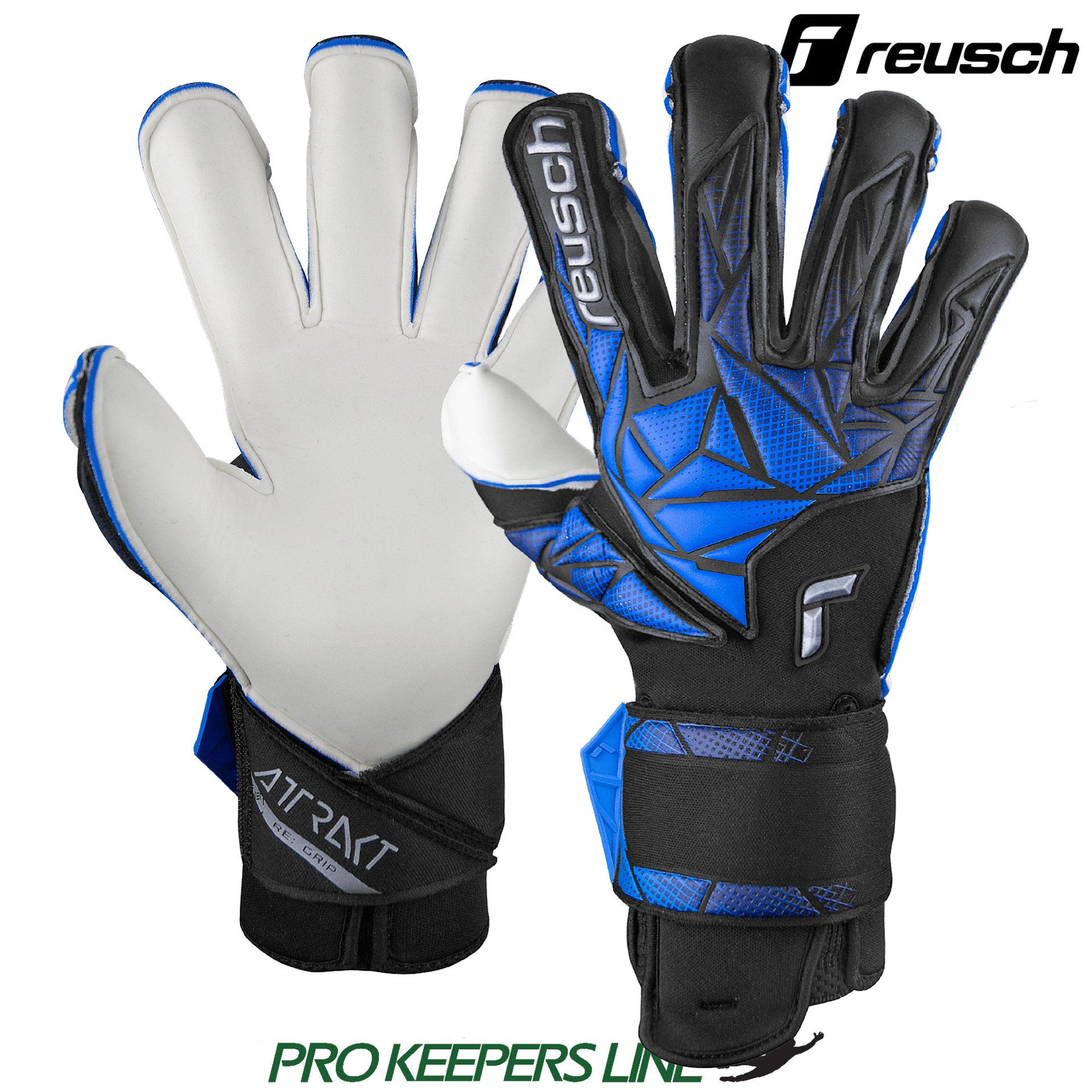 REUSCH ATTRAKT RE GRIP BLACK ELECTRIC BLUE