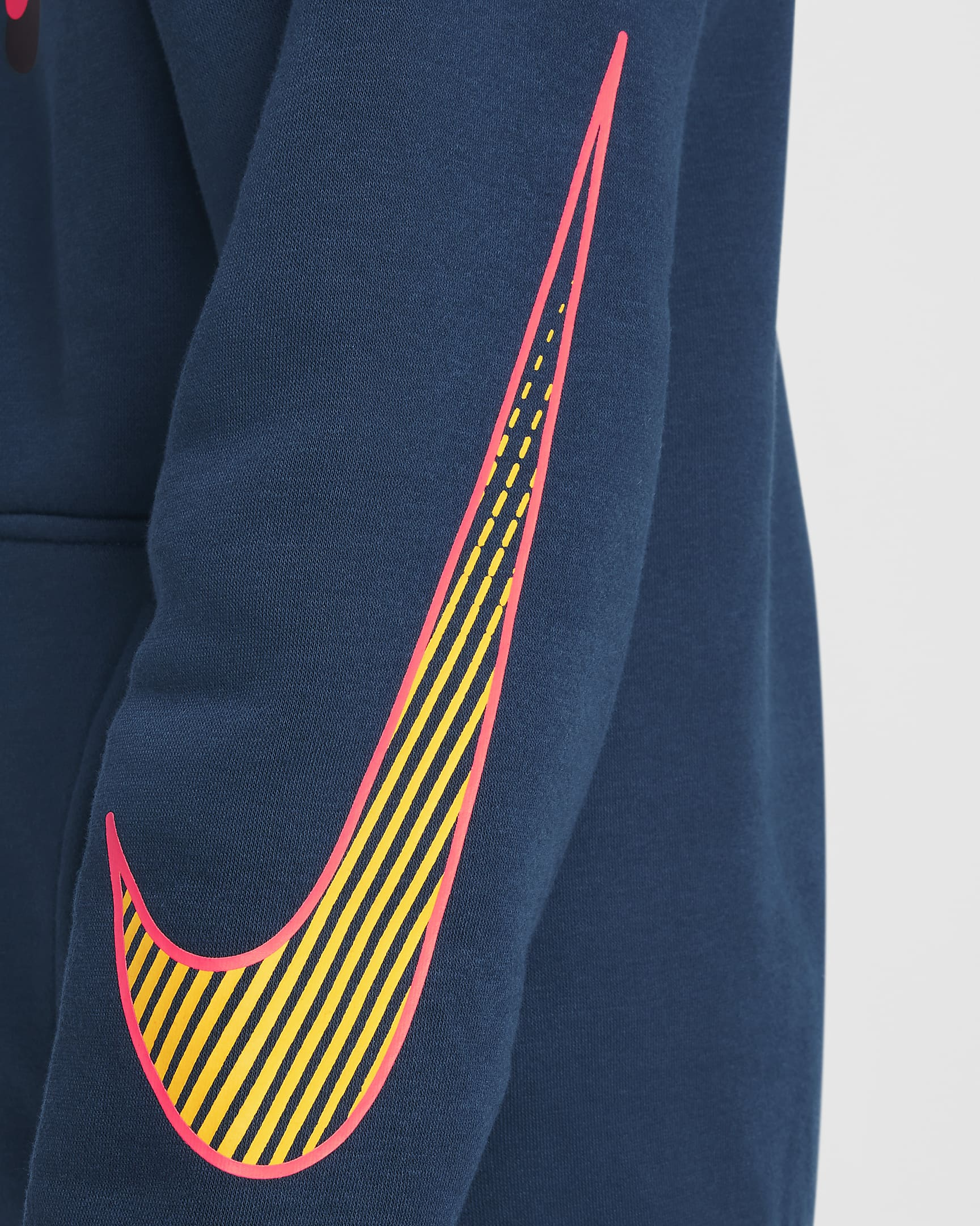 NIKE KILIAN MBAPPÉ CLUB FLEECE JUNIOR HOODIE ARMORY NAVY