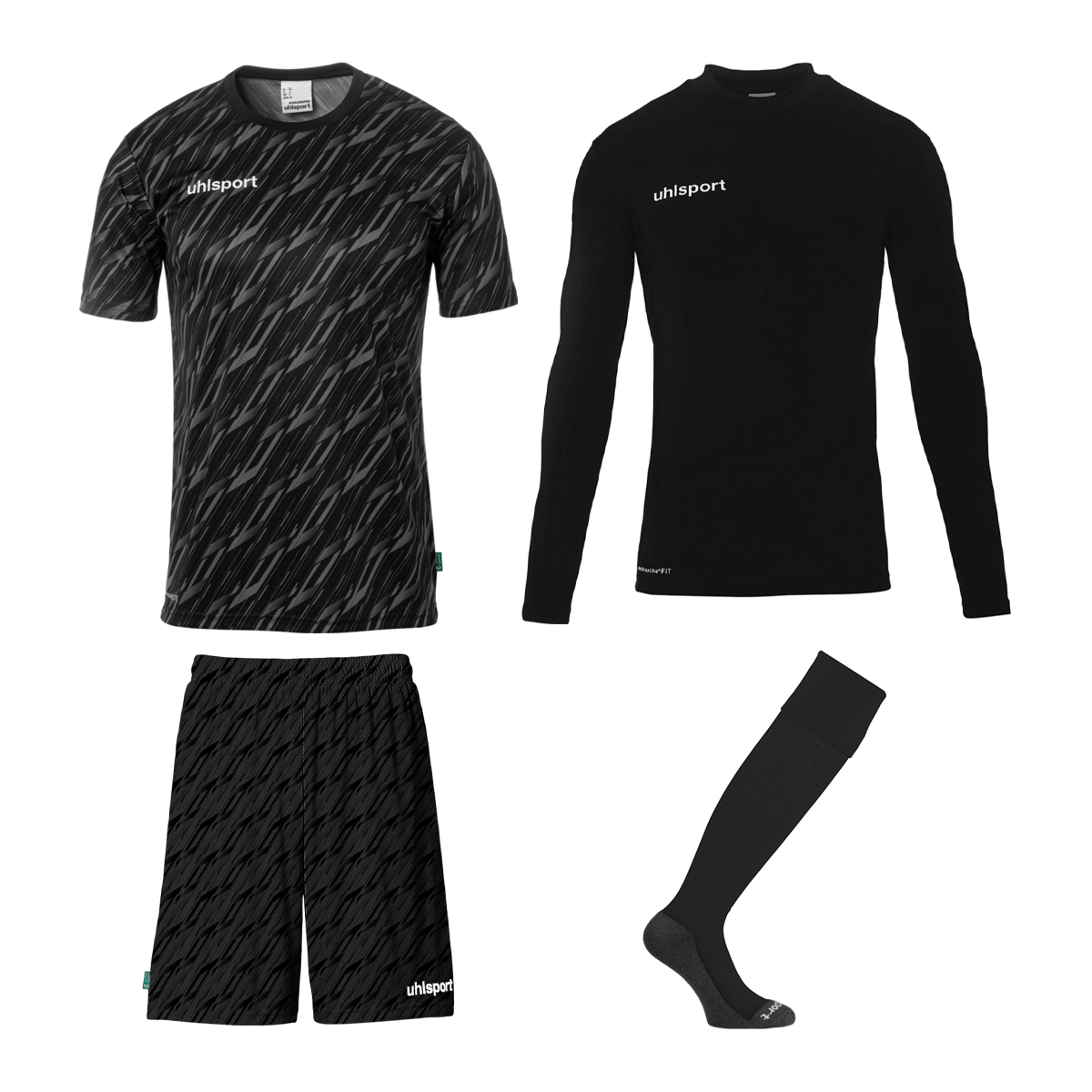 UHLSPORT PROGESSIVE GOALKEEPER SET BLACK