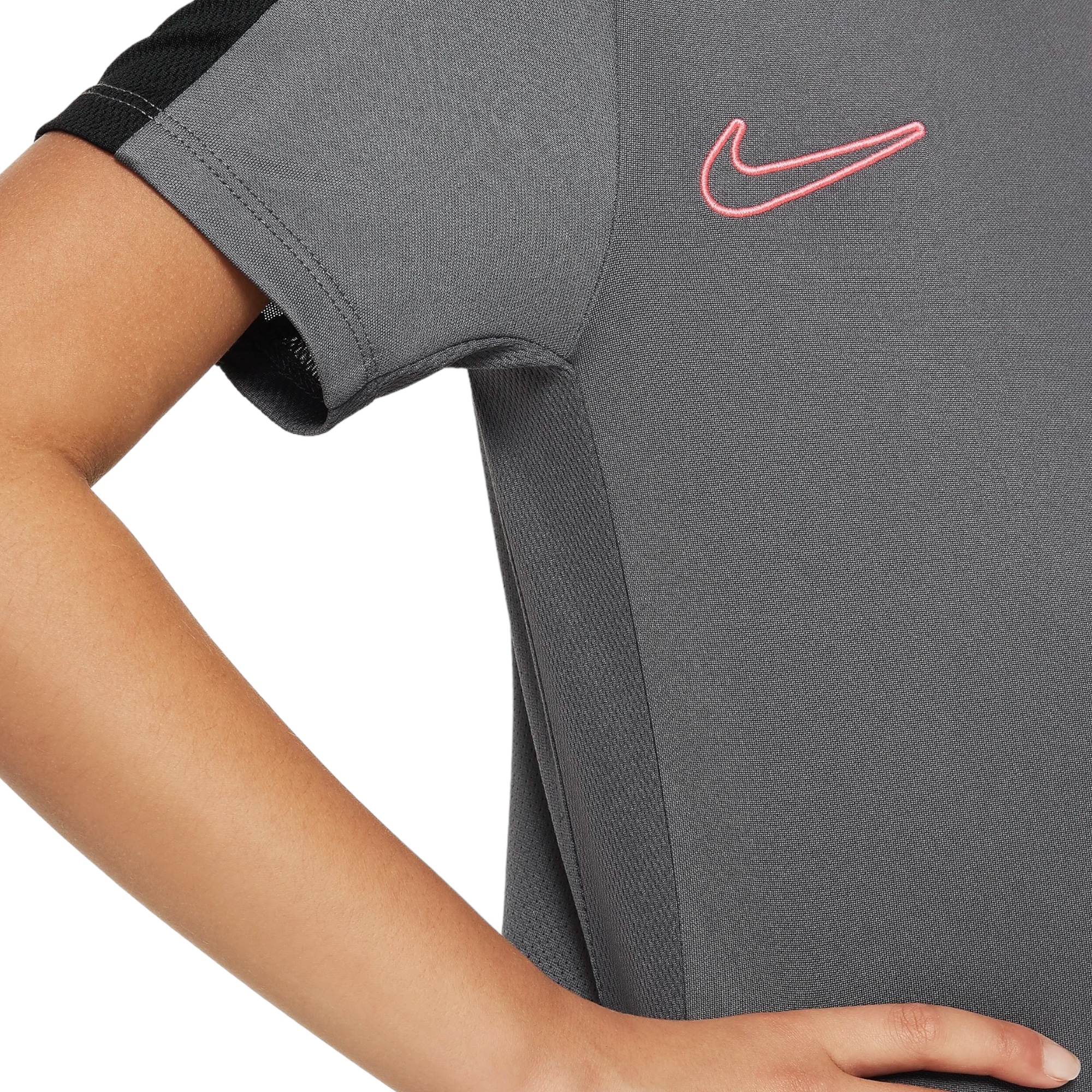 NIKE DRI-FIT ACADEMY23 T-SHIRT JUNIOR GREY/BLACK/SUNSET