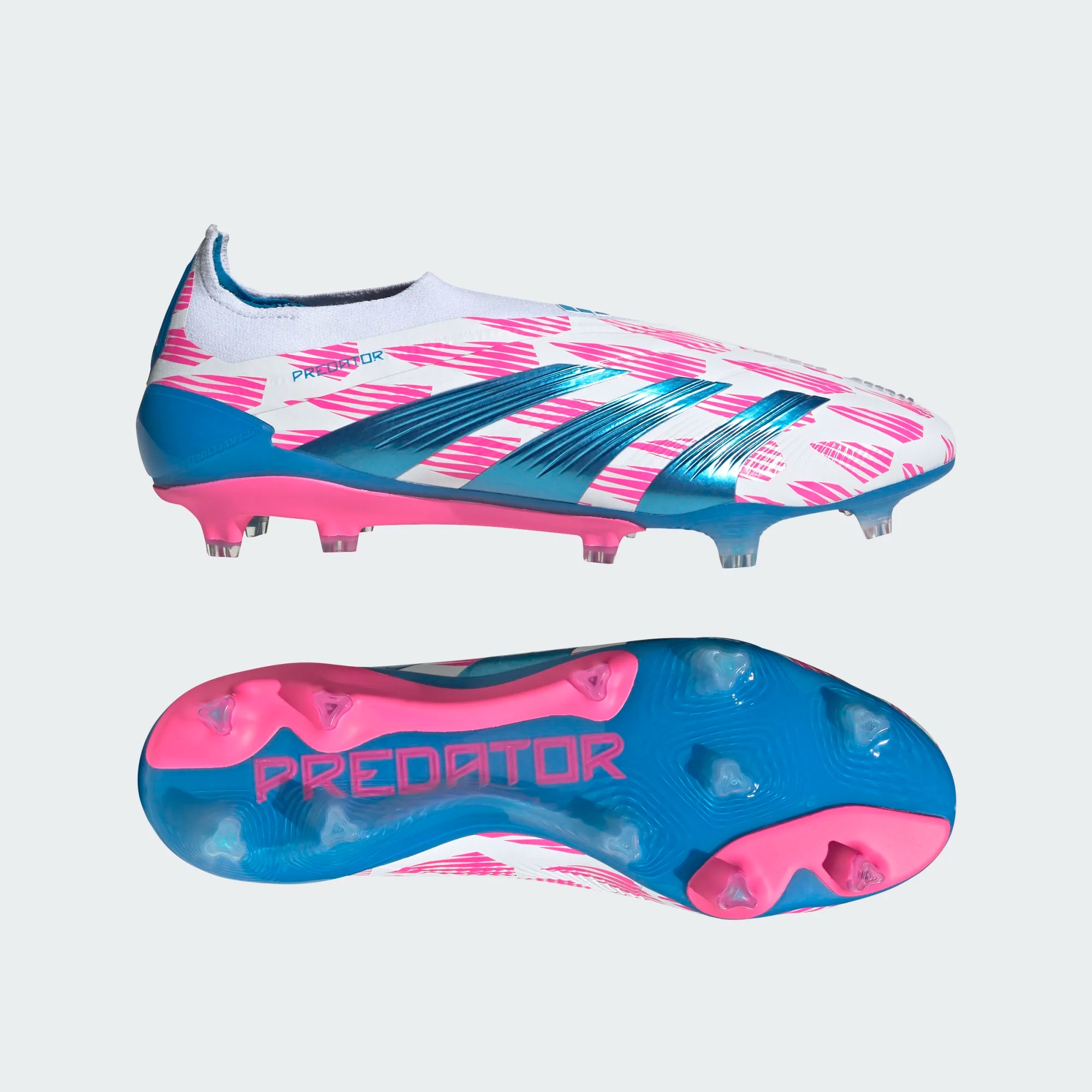 ADIDAS PREDATOR ELITE LL FG WHITE/SOLAR BLUE/SOLAR PINK