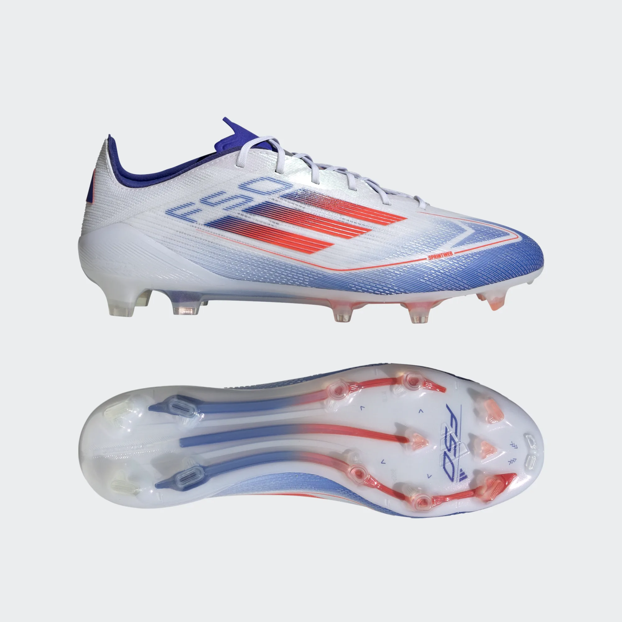 ADIDAS F50 ELITE FG WHITE/SOLAR RED/LUCID BLUE