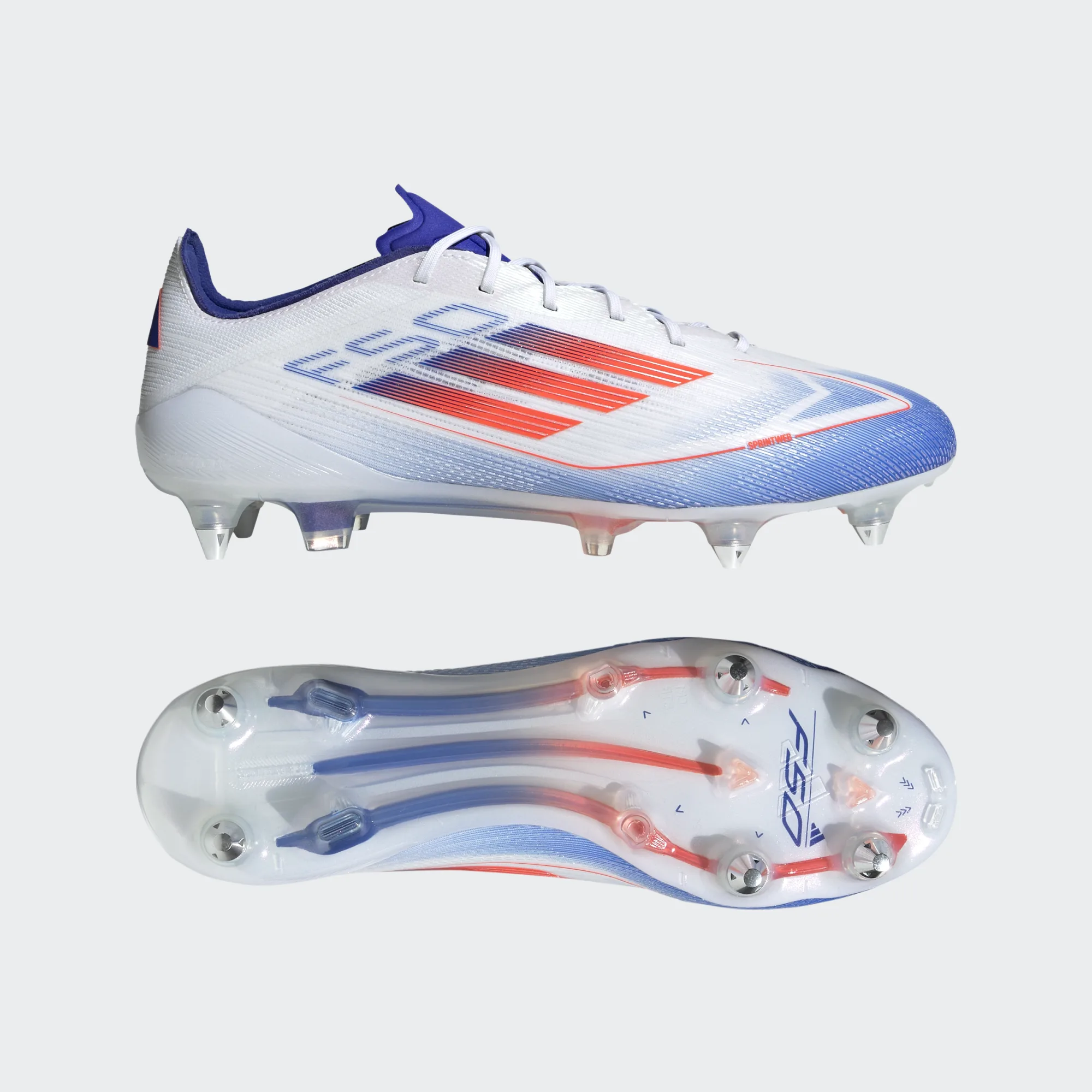 ADIDAS F50 ELITE SG WHITE/SOLAR RED/LUCID BLUE