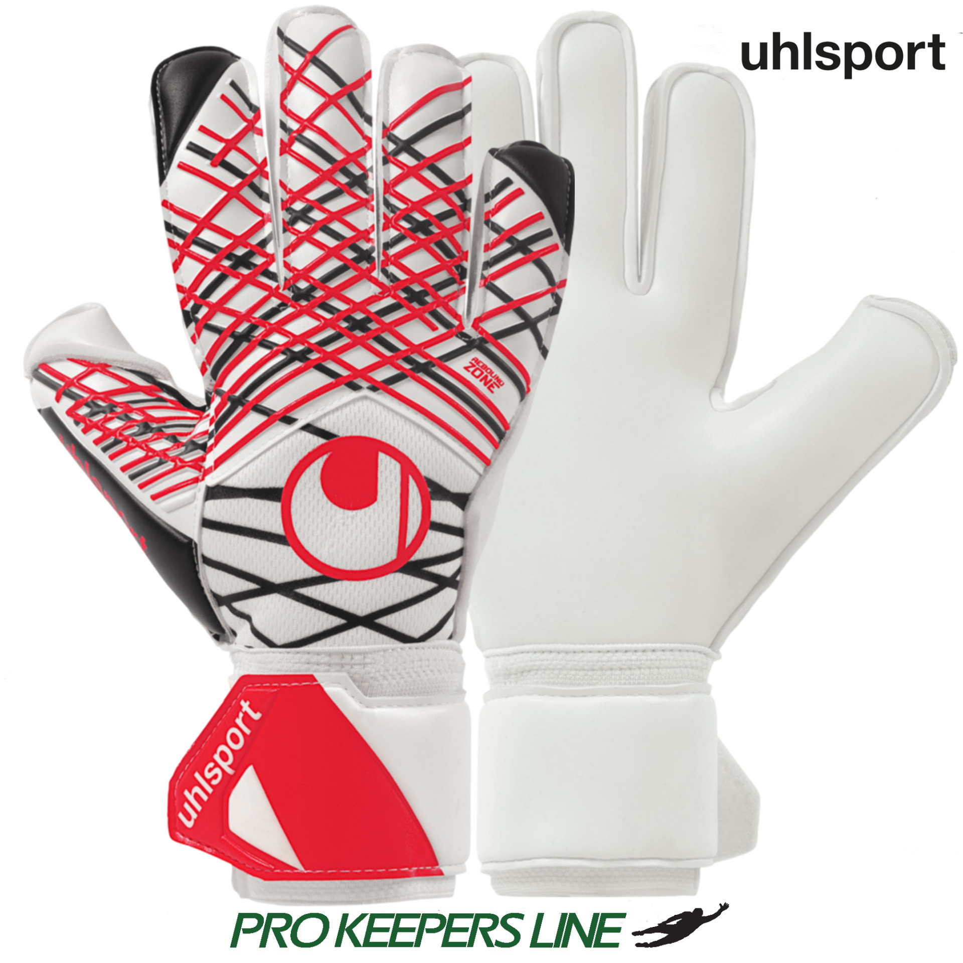 UHLSPORT ABSOLUTGRIP WHITE/BLACK/RED