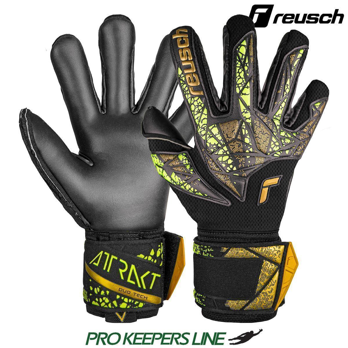 REUSCH ATTRAKT DUO FINGER SUPPORT BLACK/GOLD/YELLOW