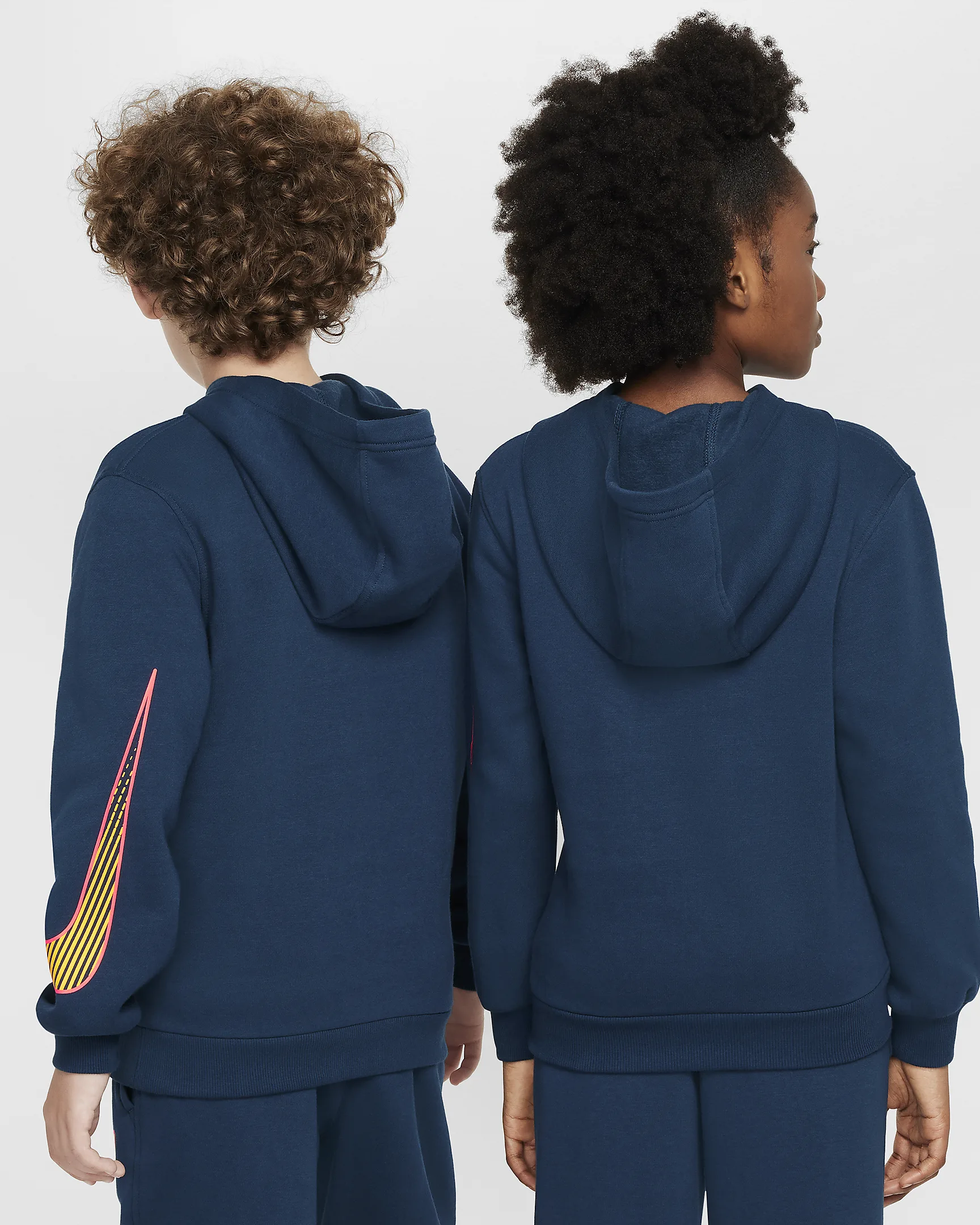 NIKE KILIAN MBAPPÉ CLUB FLEECE JUNIOR HOODIE ARMORY NAVY