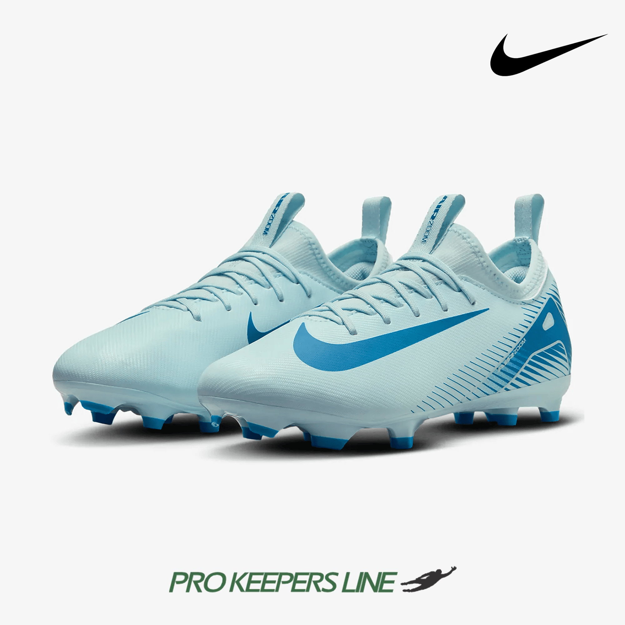 NIKE JR ZOOM VAPOR 16 ACADEMY FG/MG GLACIER BLUE/BLUE ORBIT