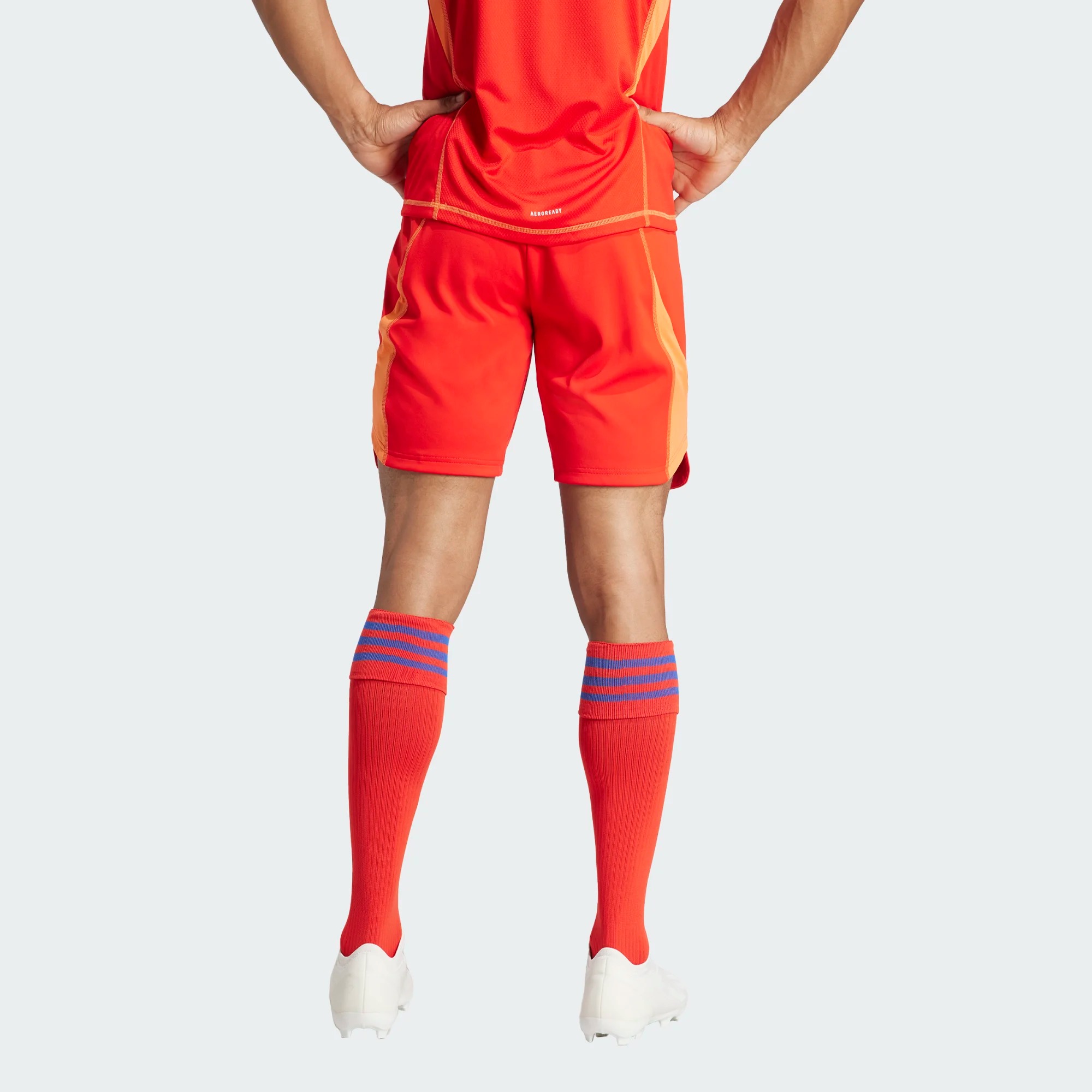 Adidas red soccer shorts best sale