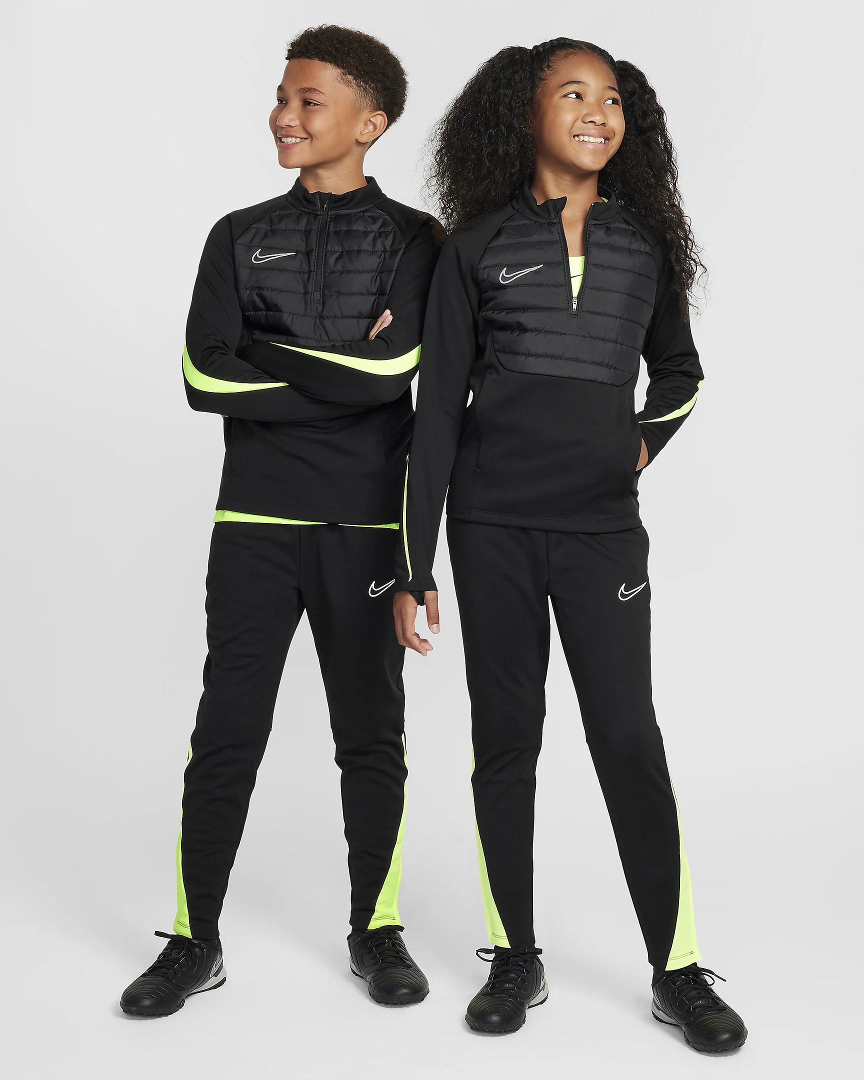 NIKE THERMA-FIT ACADEMY TOP JUNIOR BLACK/VOLT