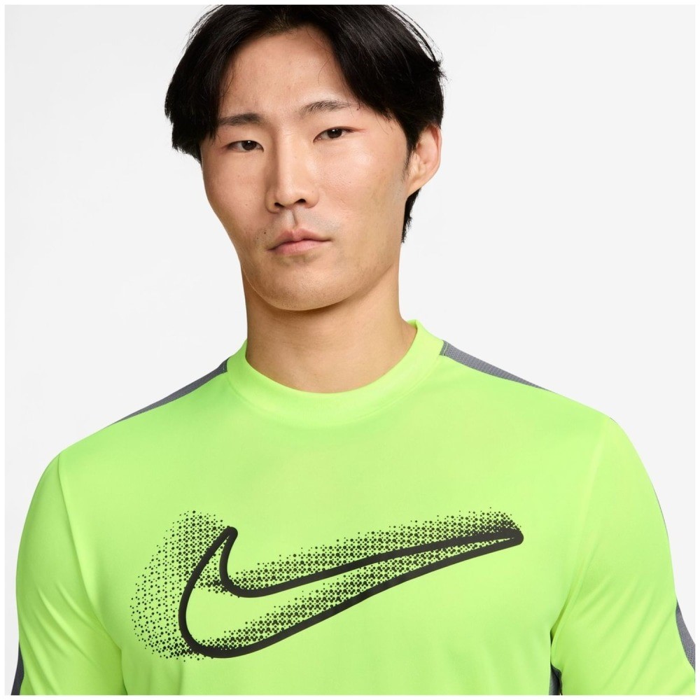 NIKE ACADEMY MEN DRI-FIT FOOTBALLSHIRT VOLT/COOL GREY/BLACK