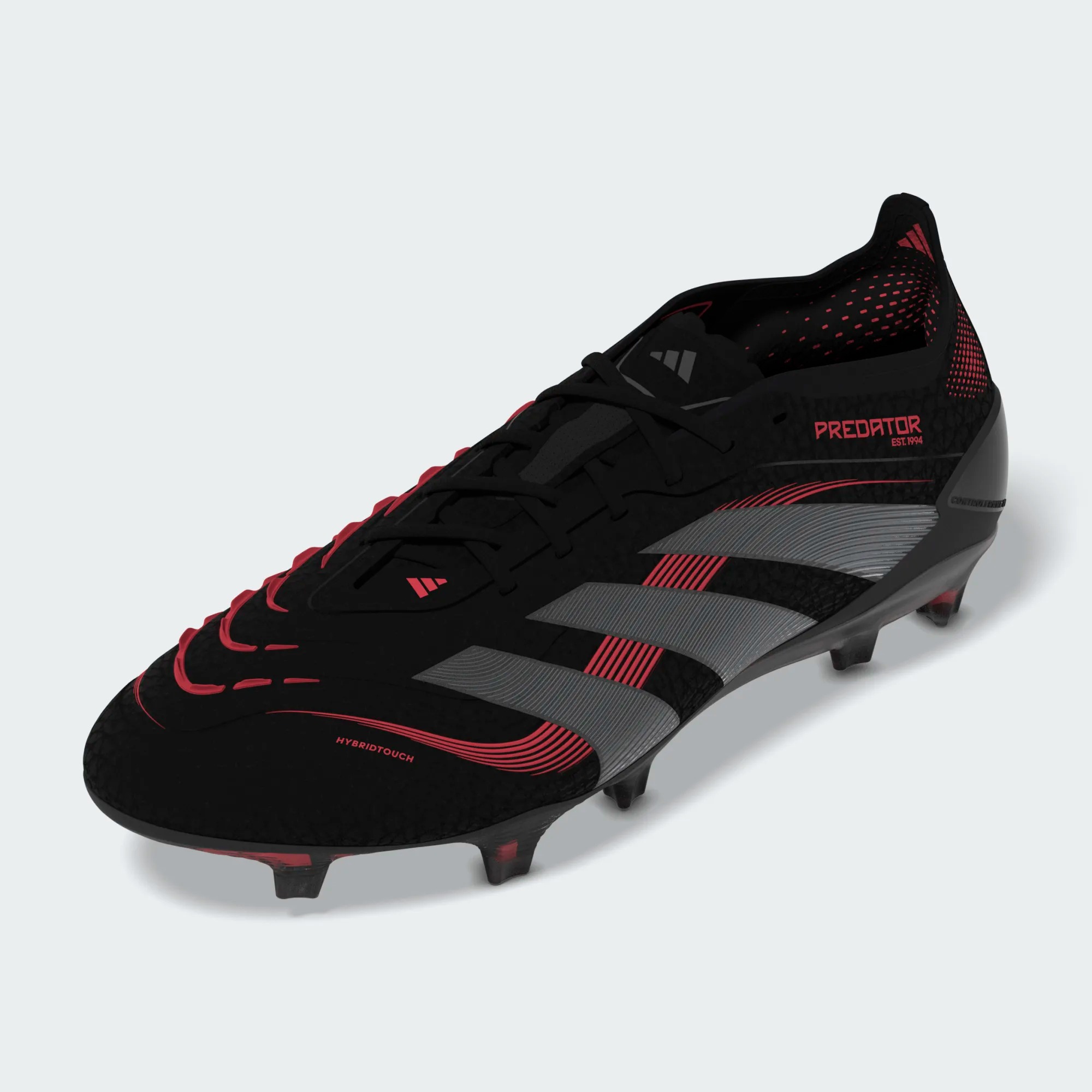 ADIDAS PREDATOR ELITE FG CORE BLACK/ GREY FOUR / LUCID RED