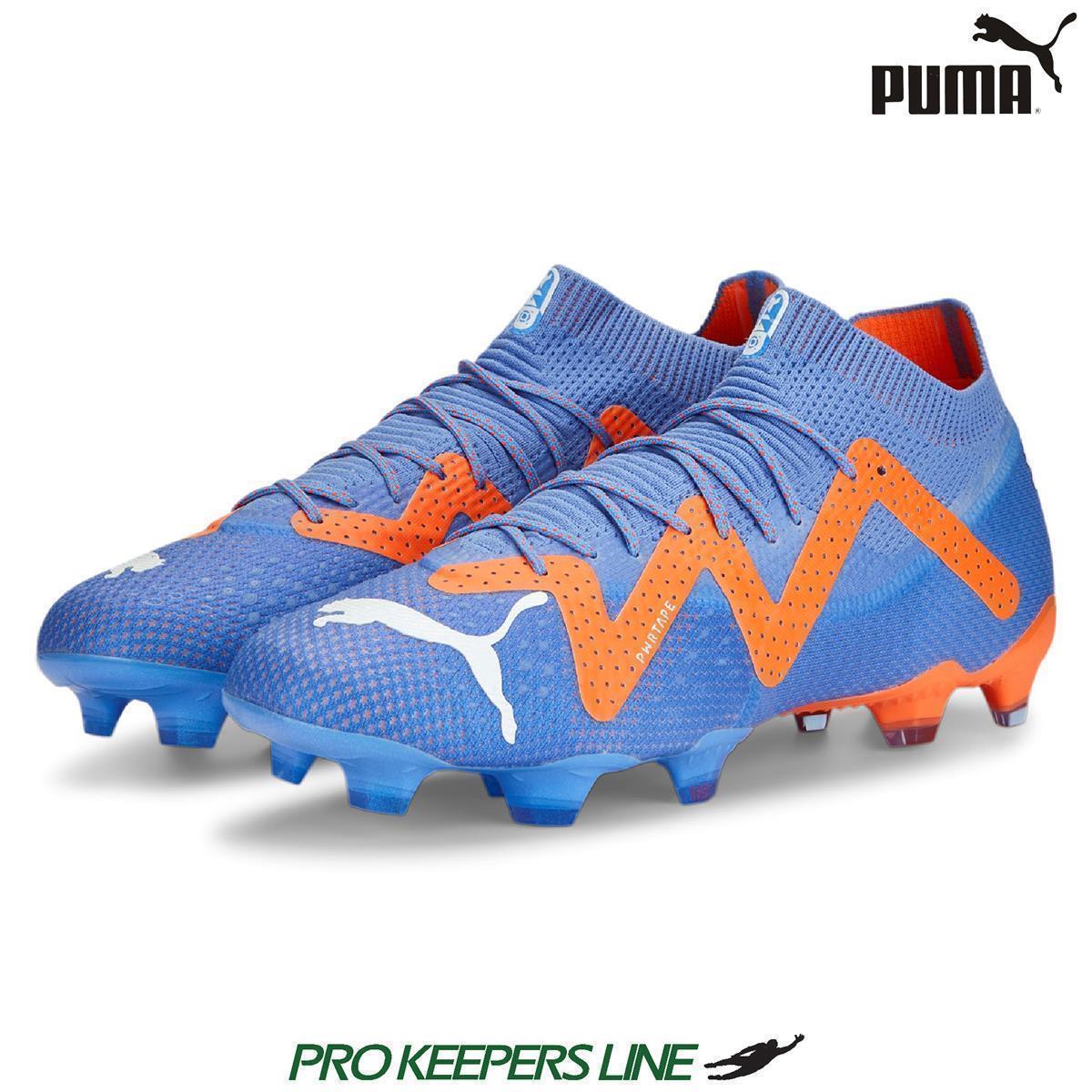 PUMA FUTURE ULTIMATE FG AG BLUE WHITE ULTRA ORANGE UK 8 US 9 EU 42 107165 01 UK 8 US 9 EU 42 001