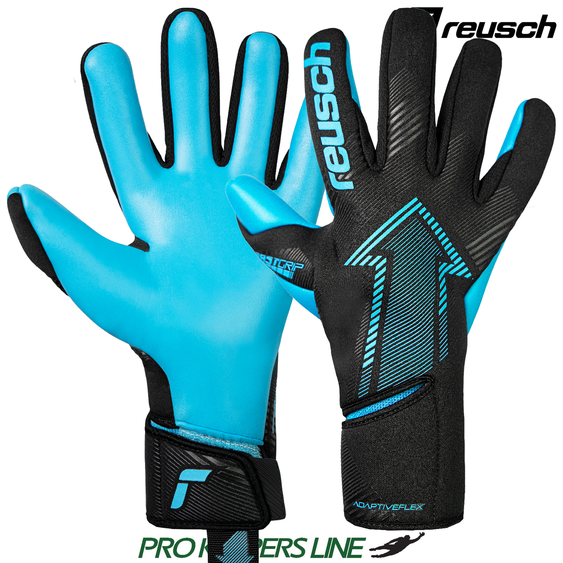 REUSCH FASTGRIP AQUA BLACK/AQUA