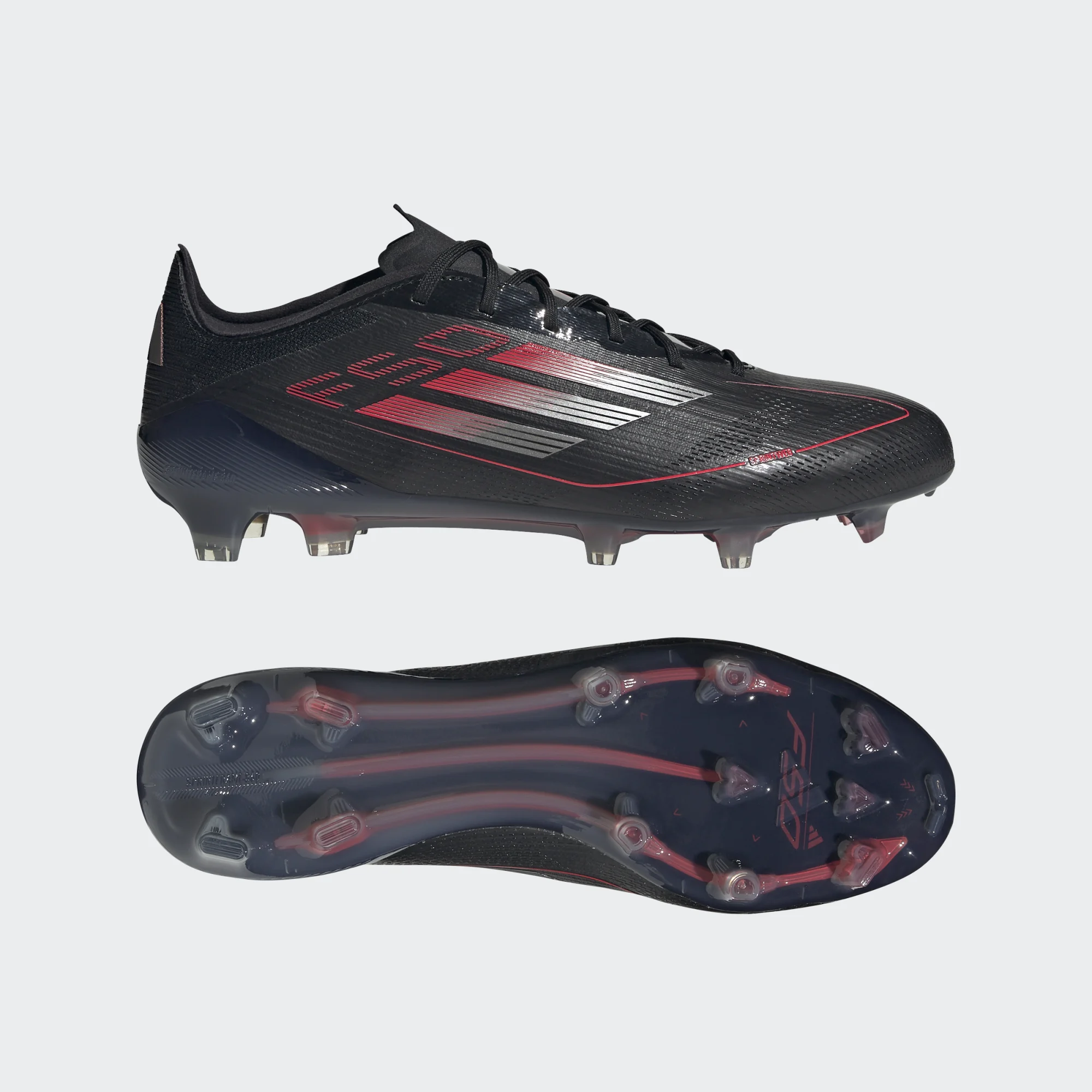 ADIDAS F50 ELITE FG CORE BLACK/IRON METALLIC/LUCID RED