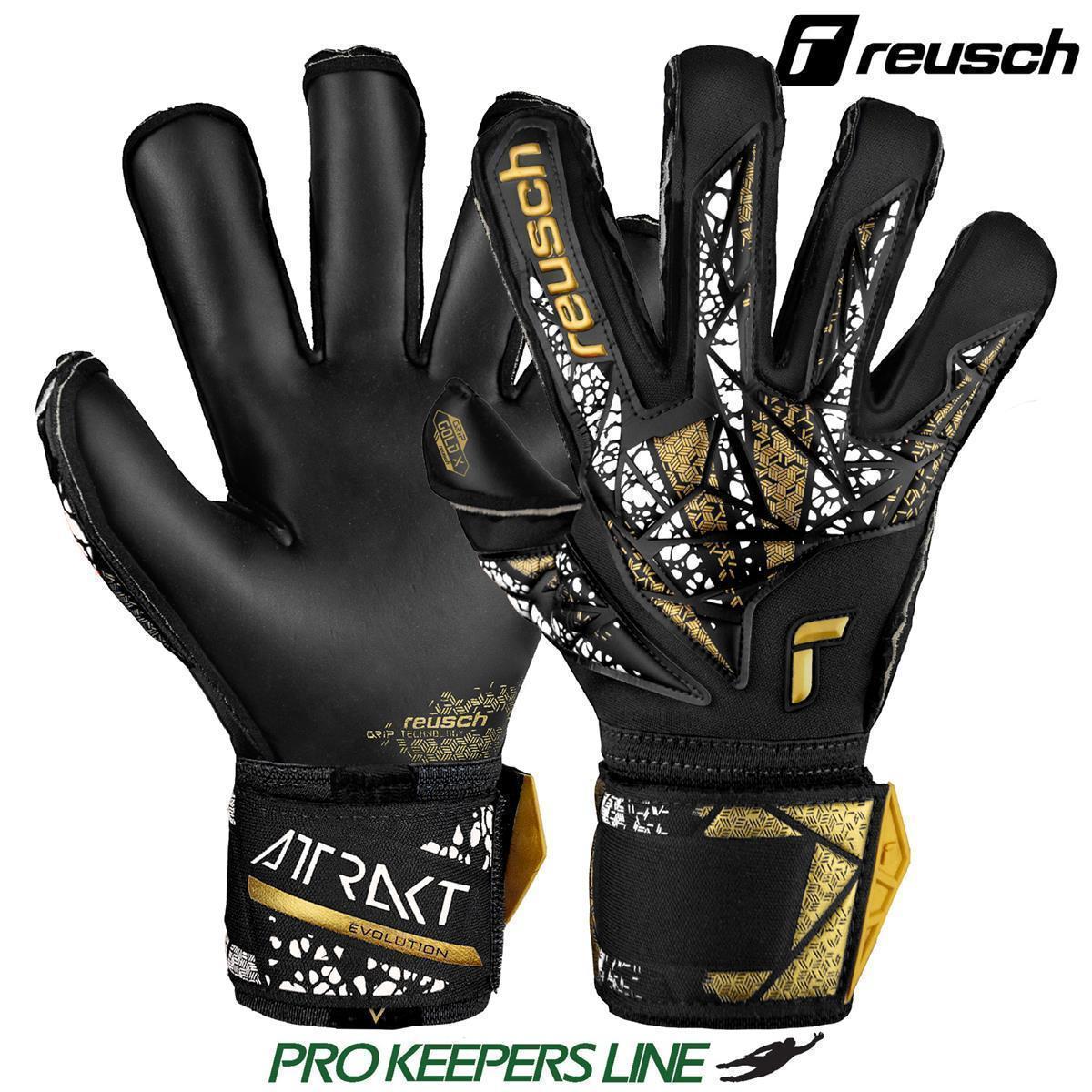 REUSCH ATTRAKT GOLD X EVOLUTION CUT FINGER SUPPORT BLACK/GOLD/WHITE