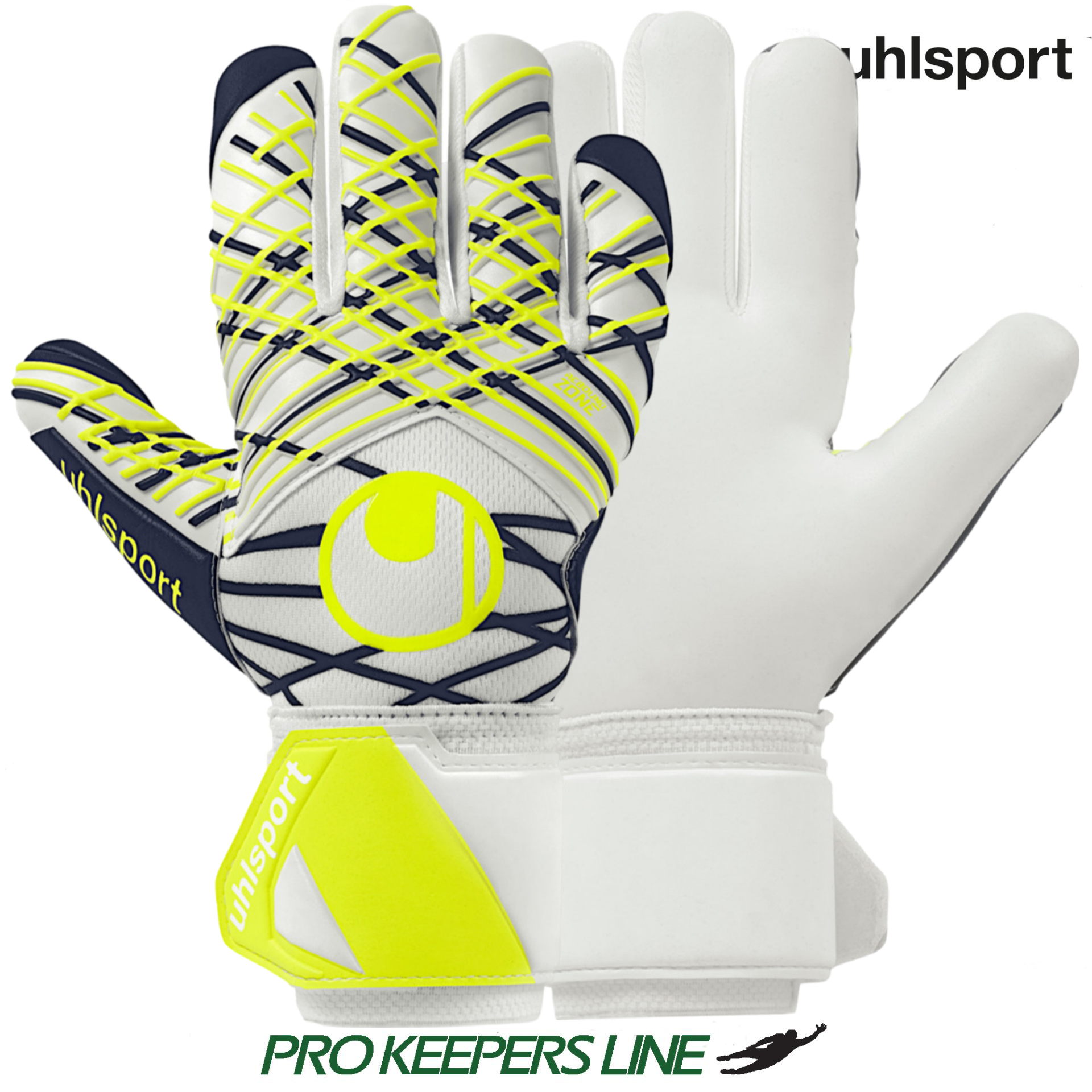 UHLSPORT ABSOLUTGRIP HN PRO JUNIOR WHITE/BLACK/FLUO YELLOW