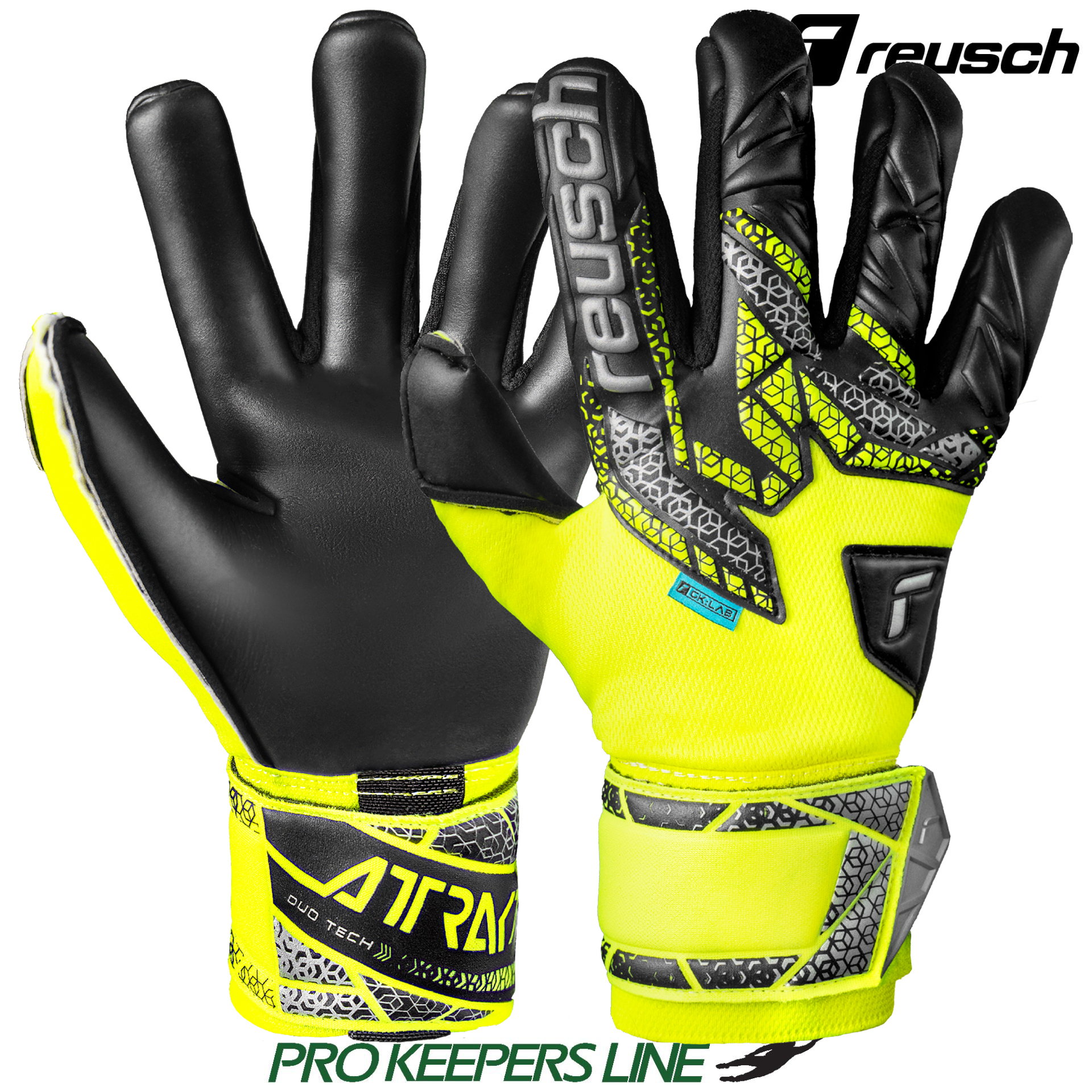 REUSCH ATTRAKT DUO SAFE YELLOW/SILVER/BLACK