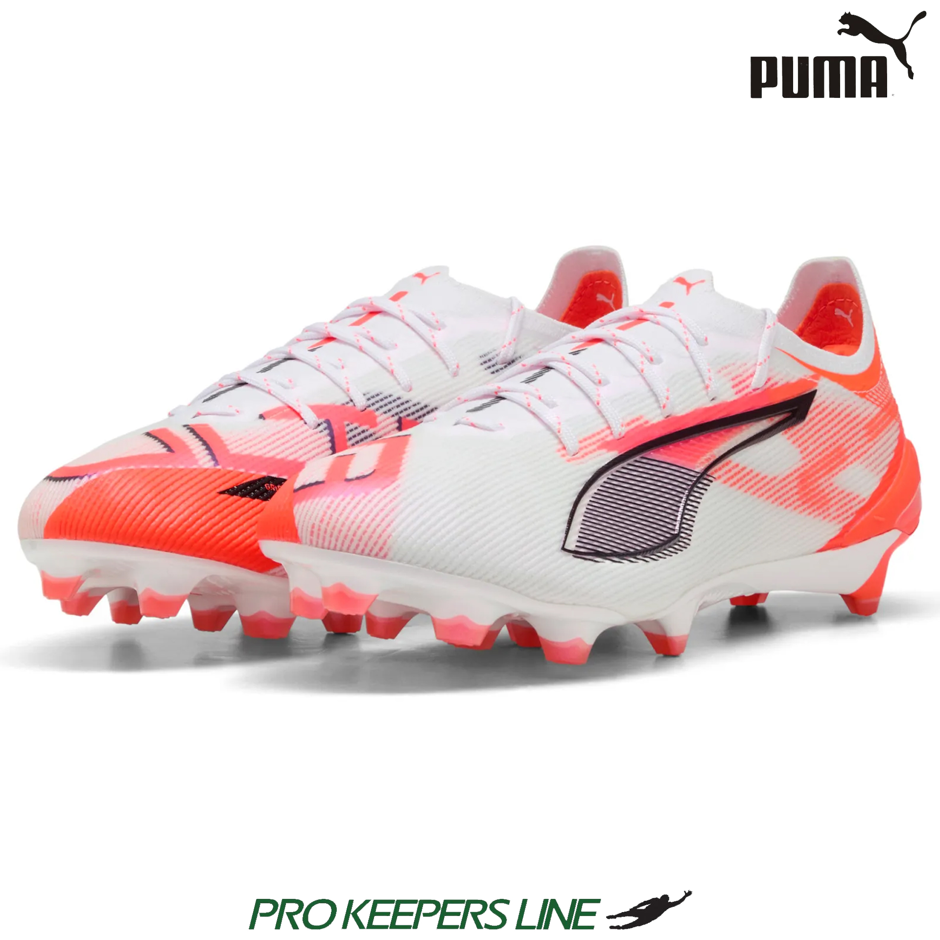 PUMA ULTRA 5 ULTIMATE FG PUMA WHITE-PUMA BLACK-GLOWING RED